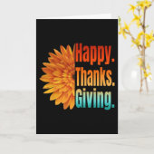 Prettig Thanksgiving   Kaart (Gele Bloem)