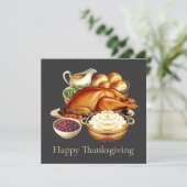 Prettig Thanksgiving Kaart (Staand voorkant)