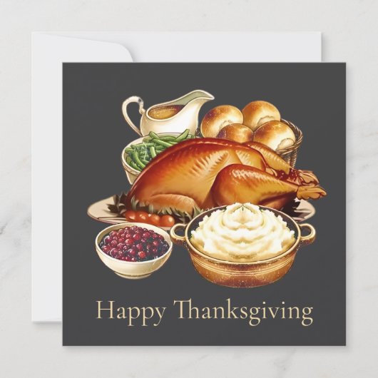 Prettig Thanksgiving Kaart (Voorkant)