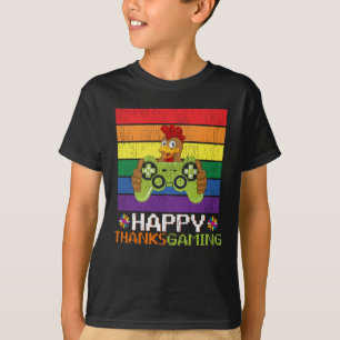 Prettig Thanksgiving Kalkoen Gaming Videospel Game T-shirt