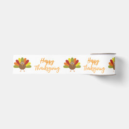 Prettig Thanksgiving kalkoen Grosgrain Lint