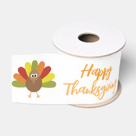 Prettig Thanksgiving kalkoen Grosgrain Lint