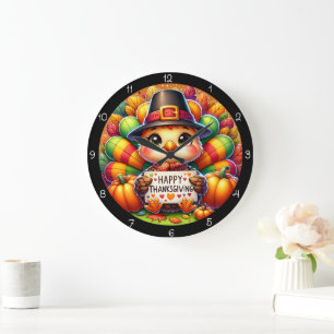 Prettig Thanksgiving kalkoen Grote Klok