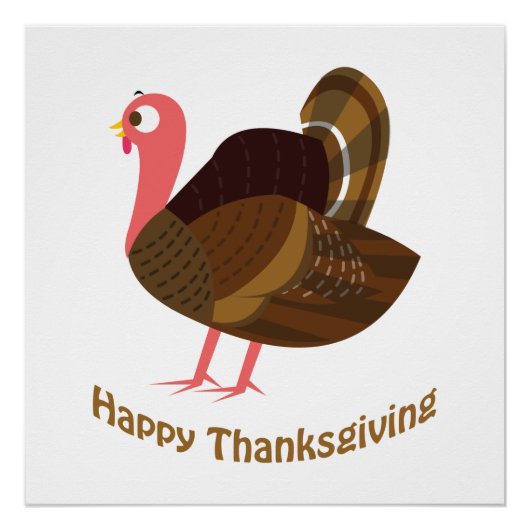 Prettig Thanksgiving! Kalkoen Poster (Voorkant)