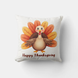 Prettig Thanksgiving Kalkoen Worp Kussen