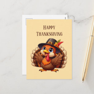 Prettig Thanksgiving kalkoenliefhebbers  Feestdagenkaart