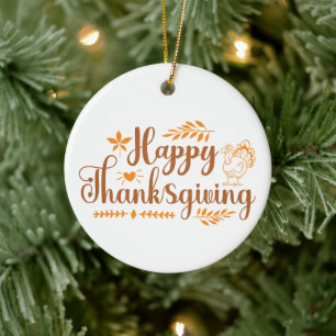 Prettig Thanksgiving Keramisch Ornament