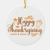 Prettig Thanksgiving Keramisch Ornament (Voorkant)