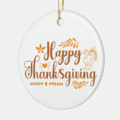 Prettig Thanksgiving Keramisch Ornament (Links)