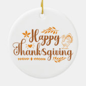 Prettig Thanksgiving Keramisch Ornament (Achterkant)