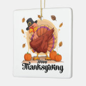 Prettig Thanksgiving Keramisch Ornament (Links)