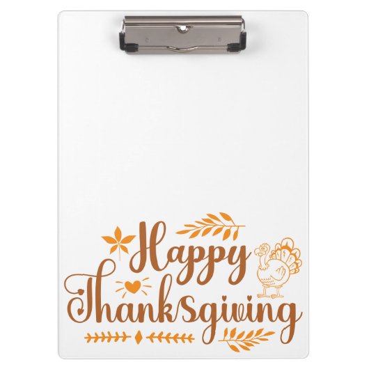 Prettig Thanksgiving Klembord (Voorkant)