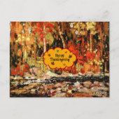 "Prettig Thanksgiving," Kleuren van de herfst, Briefkaart (Achterkant)