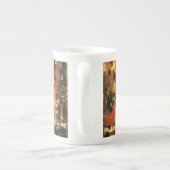 "Prettig Thanksgiving," Kleuren van de herfst, Porselein Kop (Achterkant)