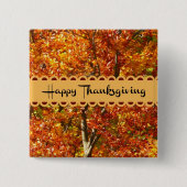 Prettig Thanksgiving - Kleuren van de Herfst Vierkante Button 5,1 Cm (Voorkant)