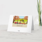 Prettig Thanksgiving Labradors en Tractor Kaart (Achterkant)