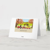 Prettig Thanksgiving Labradors en Tractor Kaart (Achterkant)