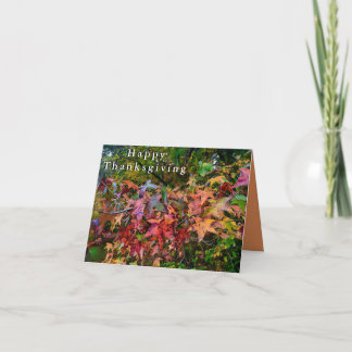 Prettig Thanksgiving - Levendig herfstloof Kaart