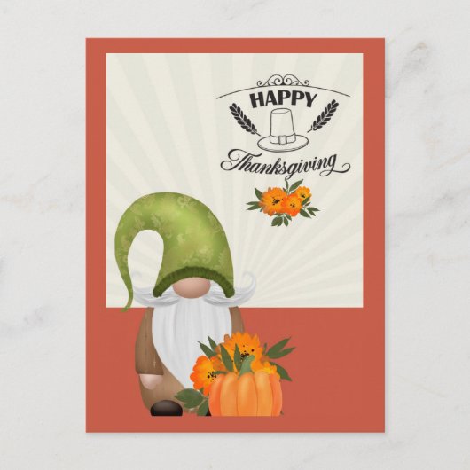Prettig Thanksgiving Lieve Gnoom Briefkaart (Voorkant)