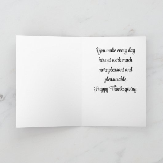 *PRETTIG THANKSGIVING* LIEVELINGS COLLEGA FEESTDAGEN KAART (Binnen)