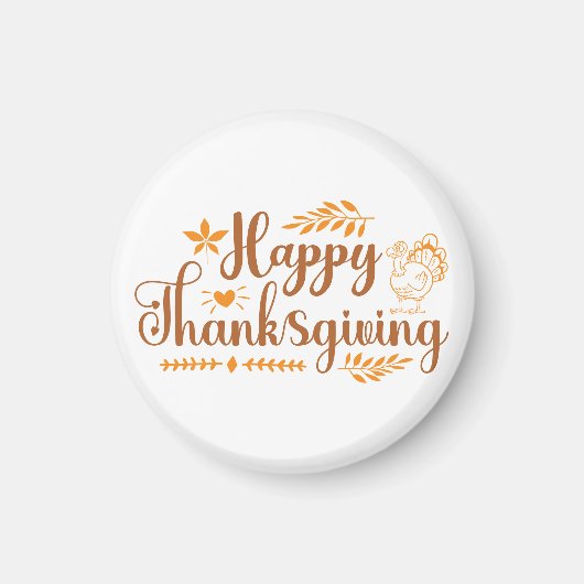Prettig Thanksgiving Magneet (Voorkant)