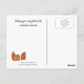 Prettig Thanksgiving met Drie Bijen Ansichtkaart  Briefkaart (Achterkant)