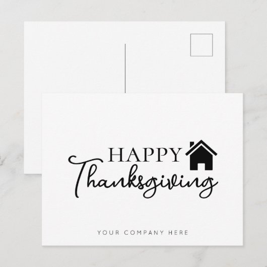 Prettig Thanksgiving met vastgoed Briefkaart (Voorkant / Achterkant)