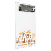 Prettig Thanksgiving Mini Klembord (Schuin)