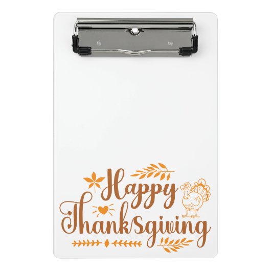Prettig Thanksgiving Mini Klembord (Voorkant)
