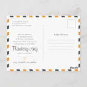 Prettig Thanksgiving Modern Eenvoudig Chic Briefkaart (Achterkant)