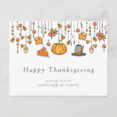 Prettig Thanksgiving Modern Sober Chic Briefkaart (Voorkant)