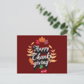 Prettig Thanksgiving Najaar Briefkaart (Staand voorkant)