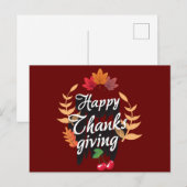 Prettig Thanksgiving Najaar Briefkaart (Voorkant / Achterkant)