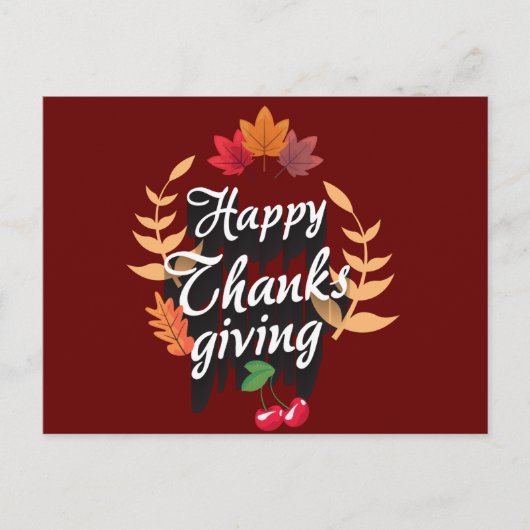 Prettig Thanksgiving Najaar Briefkaart (Voorkant)