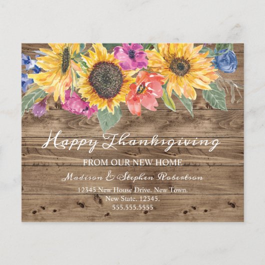 Prettig Thanksgiving | Nieuw adres (Voorkant)