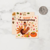 Prettig Thanksgiving Notitiekaartje (Voorkant / Achterkant in situ)