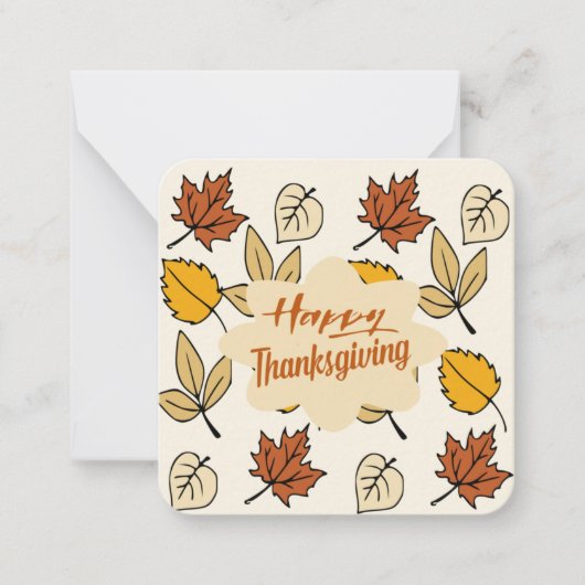 Prettig Thanksgiving  Notitiekaartje (Voorkant)