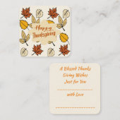 Prettig Thanksgiving  Notitiekaartje (Voorkant / Achterkant)