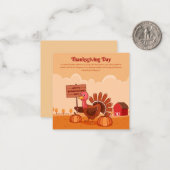 Prettig Thanksgiving Notitiekaartje (Voorkant / Achterkant in situ)