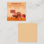 Prettig Thanksgiving Notitiekaartje (Voorkant / Achterkant)