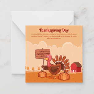 Prettig Thanksgiving Notitiekaartje
