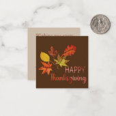 Prettig Thanksgiving Notitiekaartje (Voorkant / Achterkant in situ)