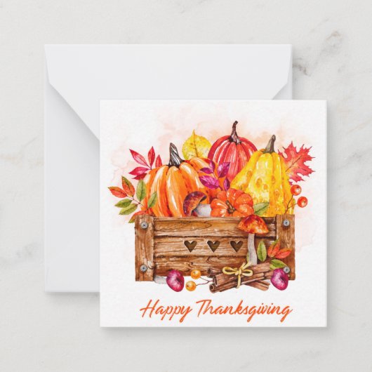 Prettig Thanksgiving Notitiekaartje (Voorkant)