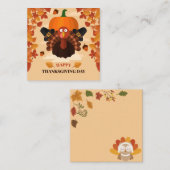 Prettig Thanksgiving Notitiekaartje (Voorkant / Achterkant)