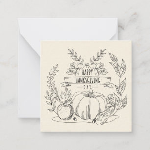 Prettig Thanksgiving Notitiekaartje