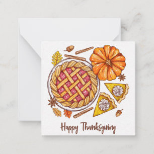 Prettig Thanksgiving Notitiekaartje