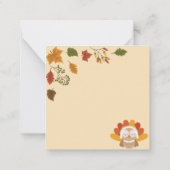 Prettig Thanksgiving Notitiekaartje (Achterkant)