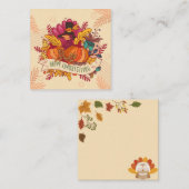Prettig Thanksgiving Notitiekaartje (Voorkant / Achterkant)