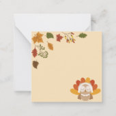 Prettig Thanksgiving Notitiekaartje (Achterkant)