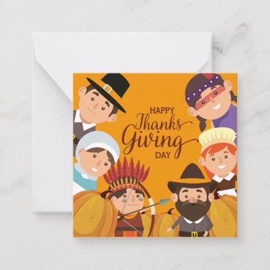 Prettig Thanksgiving Notitiekaartje (Voorkant)